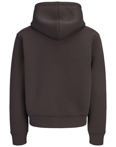 Jack & Jones - JCOLegacy Sweat Scuba Zip Hættetrøje - Chocolate Torte